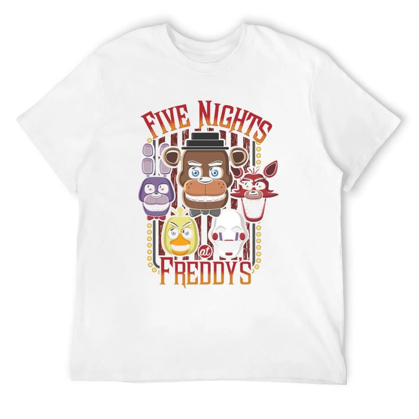 Five Nights At Freddy_s Pizzeria Multi-Character T-Shirt Anime t-shirt shirts graphic tees men clothing