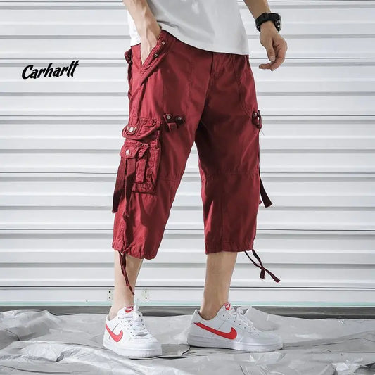 Y2k Vintage Men Camouflage Cargo Shorts Summer Oversize Multiple Pocket Male Outdoor Casual Big Size Baggy Streetwear Wide Pants