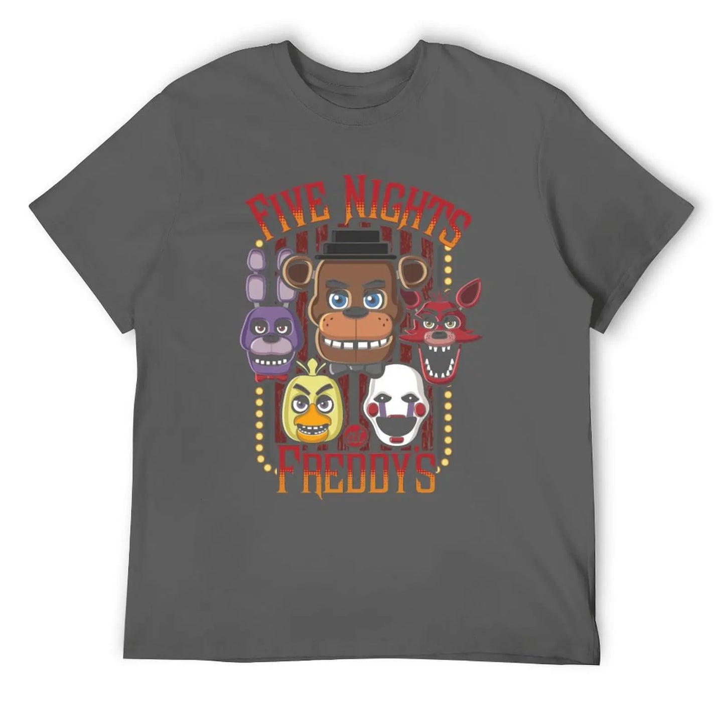 Five Nights At Freddy_s Pizzeria Multi-Character T-Shirt Anime t-shirt shirts graphic tees men clothing