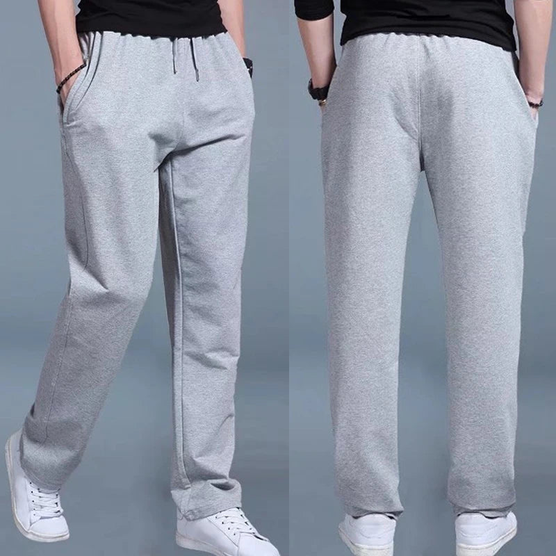 Spring Autumn Joggers Men Jogging Sweatpants Sportswear Knit Tracksuit Sports Pants Trousers Oversize Wide Leg Clothing