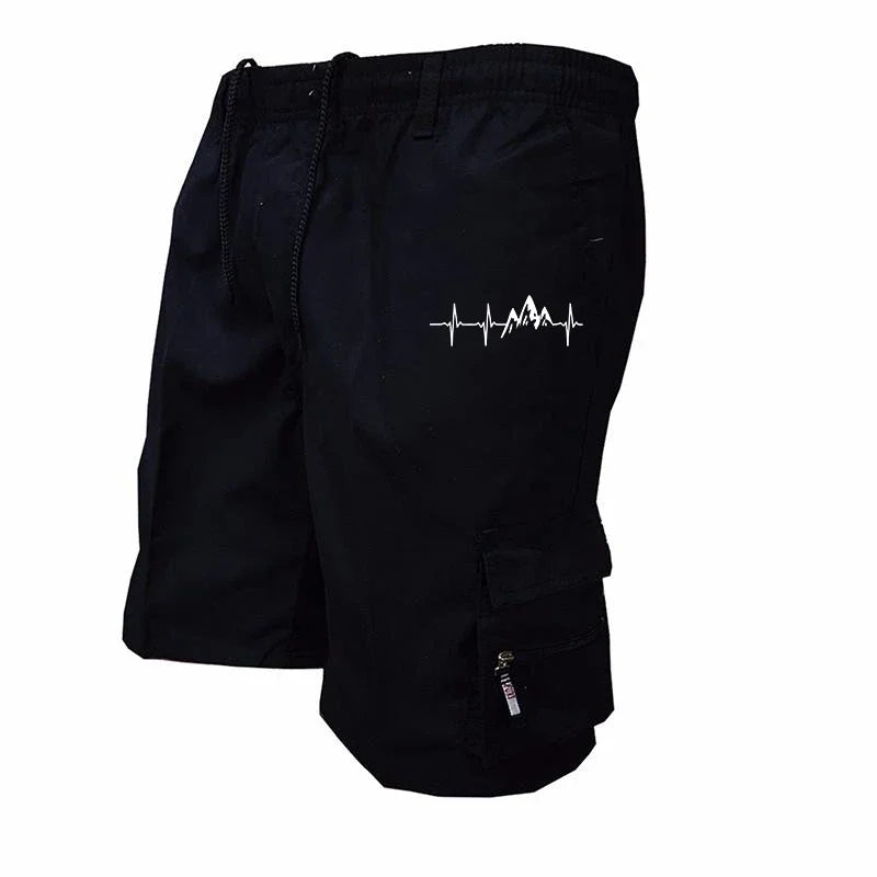 2025 Men's brand clothing multi-pocket loose drawstring outdoor sports pants summer street fashion shorts casual cargo pants