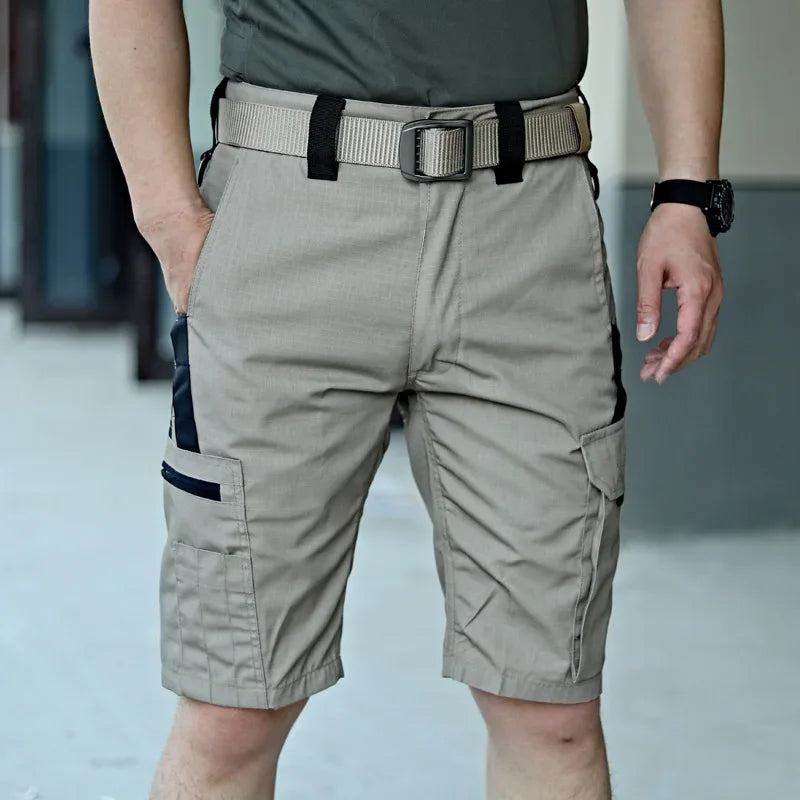 Men's Working Cargo Shorts Summer Breathable Multi-pocket Casual Pants Outdoor Climbing Wear-resistant Camouflage Shorts Male