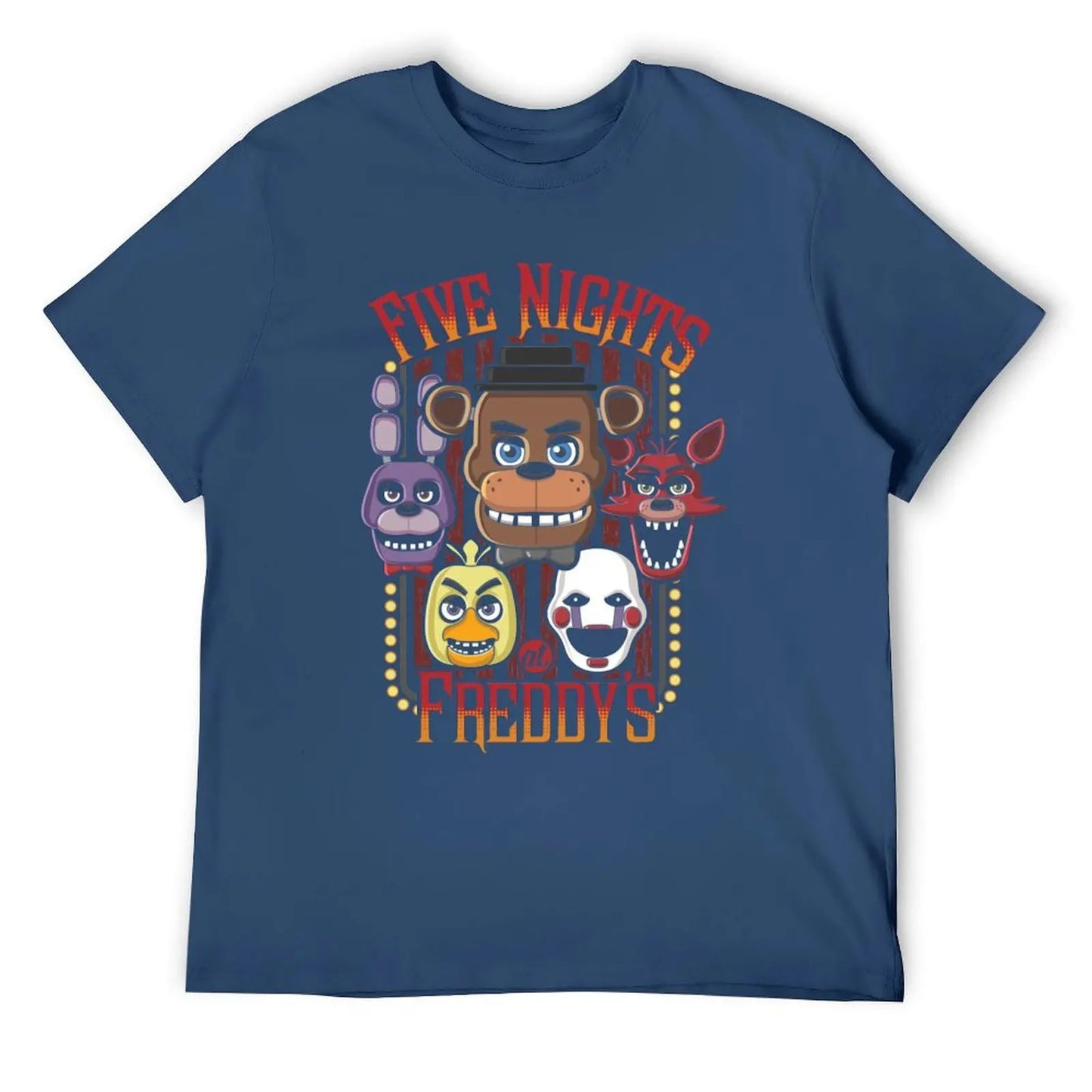 Five Nights At Freddy_s Pizzeria Multi-Character T-Shirt Anime t-shirt shirts graphic tees men clothing