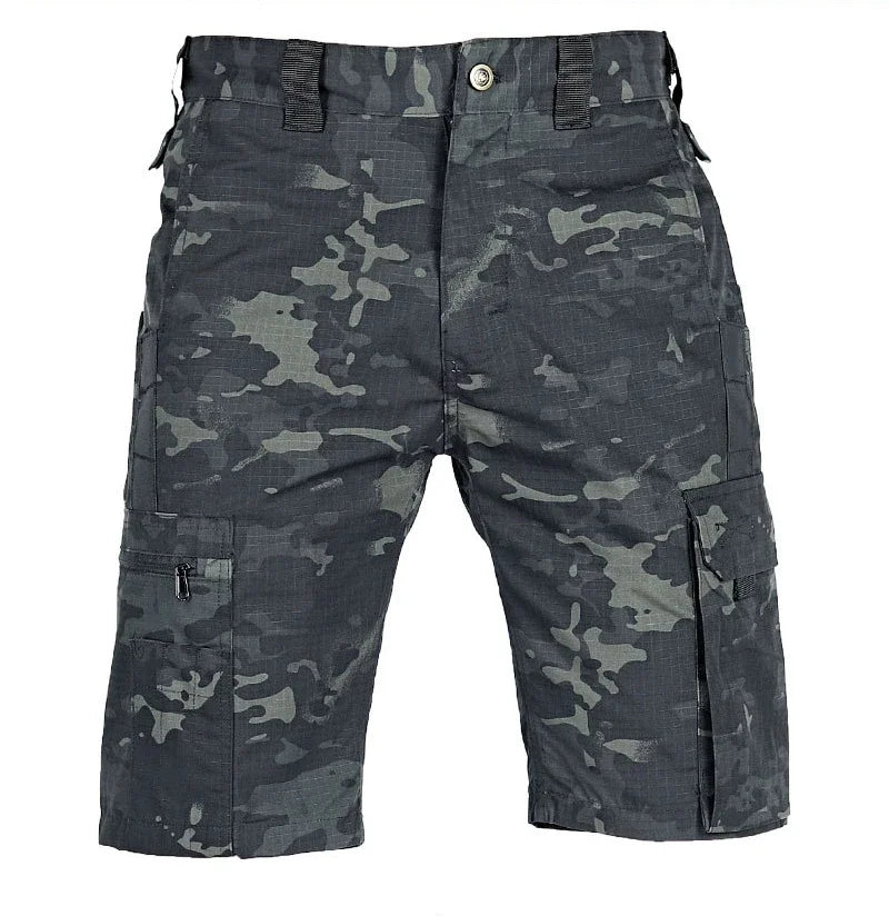 Men's Working Cargo Shorts Summer Breathable Multi-pocket Casual Pants Outdoor Climbing Wear-resistant Camouflage Shorts Male